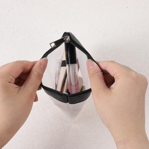 LXUEJIE 4Pcs Mini Clear Makeup Bag Small Waterproof Zipper Pouch Set