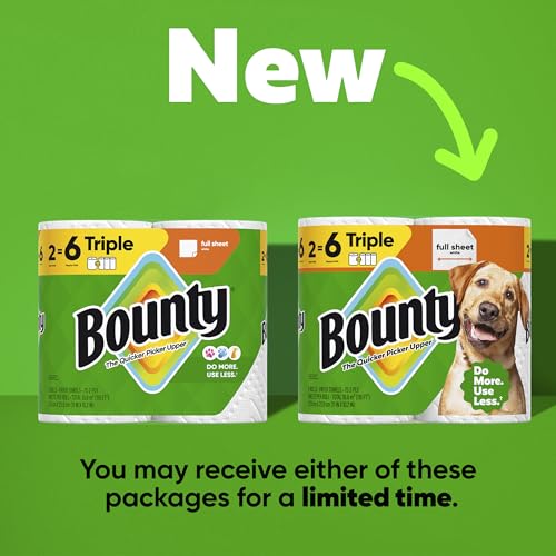 Bounty Full Sheet Paper Towels - 2 Triple Rolls, 12 Pack