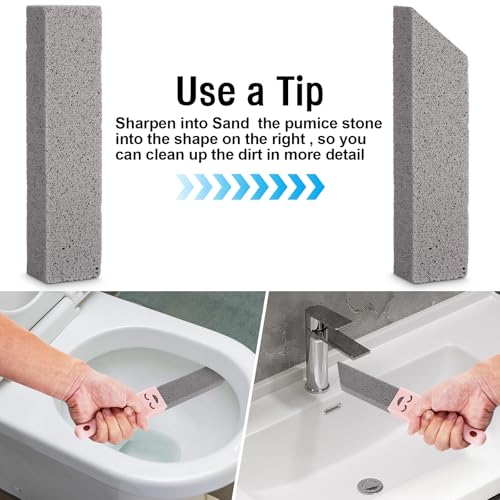 Navona 8-Pack Pumice Stone Cleaning Sticks with Handles