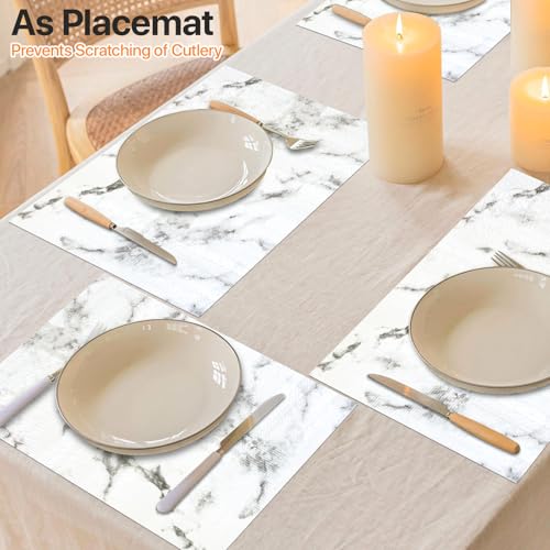 Niviy Non-Adhesive Marble Shelf & Drawer Liner - 12in x 10FT