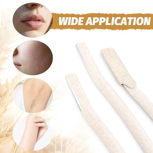 BlingKingdom 6 PCS Dermaplane Face Razor & Wheat Straw Eyebrow Trimmer