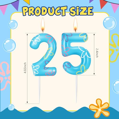 25th Birthday Candle - Sponge Cloud Design Cake Topper