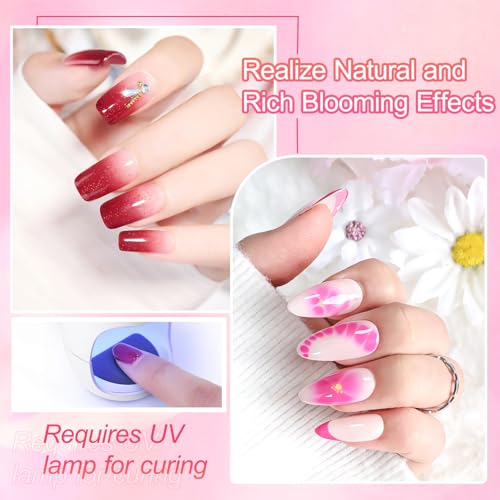 JODSONE 16.5ml Clear Blooming Gel Nail Polish for Watercolor Marble Art