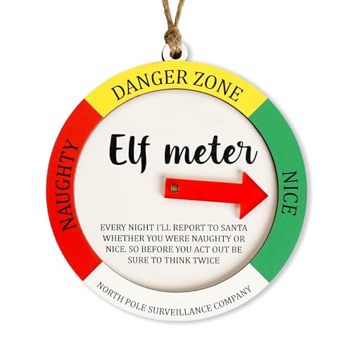 Elf Meter Ornament - Interactive Naughty or Nice Holiday Decoration