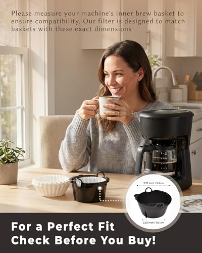 Brew Choice Basket Coffee Filters, 4-5 Cup Size, 200 Count - Universal Fit