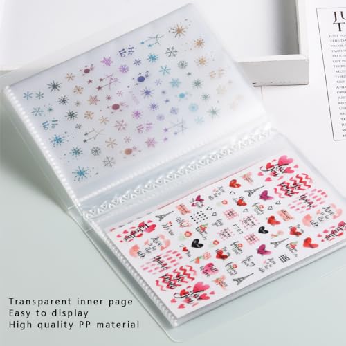 Nail Sticker Storage Book Album Organizer Holder Binder for Decals