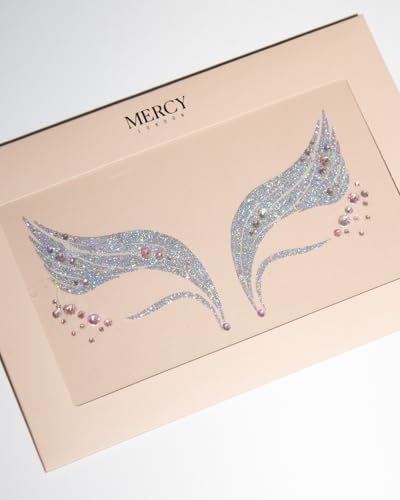Mercy London White Swan Face Jewels & Headpiece Stick-On Gems