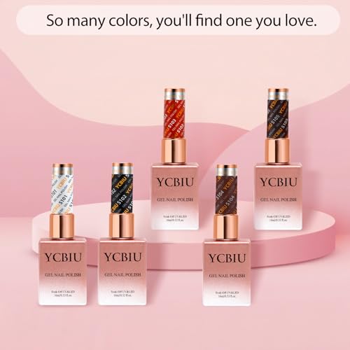YcBiu 16ml Streak-Free Gel Polish UV LED Buildable Manicure