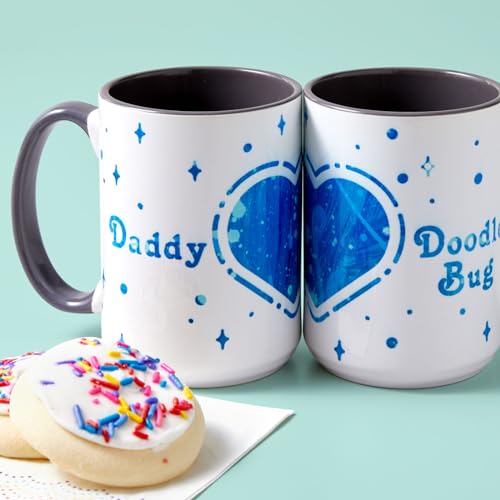 Cricut Beveled 15oz White/Gray Sublimation Mug - Pack of 1, Compatible with Cricut Mug Press