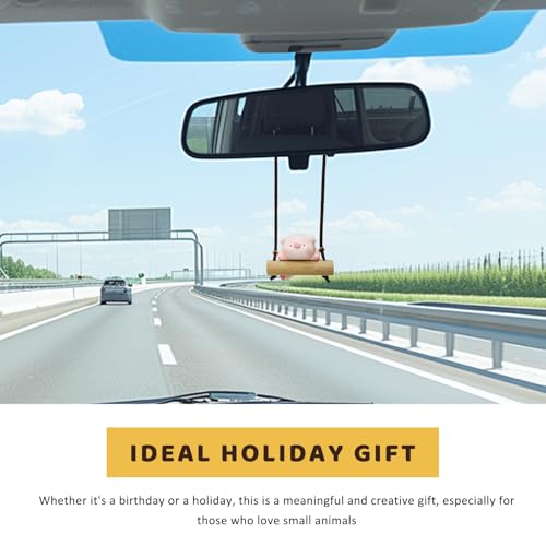 Cute Cow Rearview Mirror Hanging Ornament for Cars & SUVs