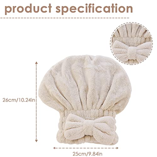 Microfiber Hair Towel Wraps - 2 Pack Super Absorbent Turbans for Curly Hair