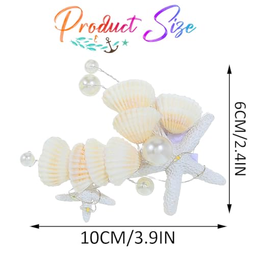 Latious Light Up Seashell & Starfish Hair Barrettes