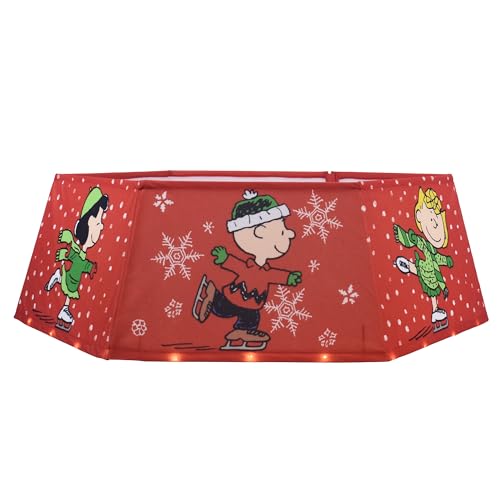 Peanuts Christmas Tree Collar Lighted 26 Inch Diameter with 6 Holiday Scenes