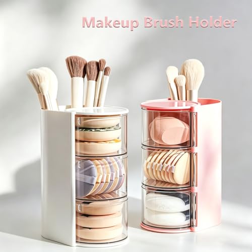 All-in-One Hair Accessories Organizer with Rotating Brush Holder