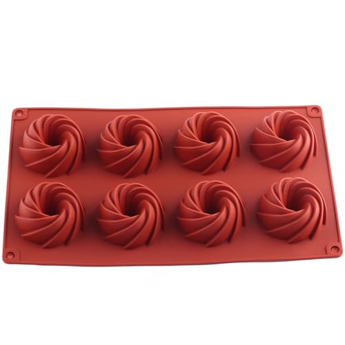 8-Cavity Bundt Silicone Molds for Chocolate & Candy Making