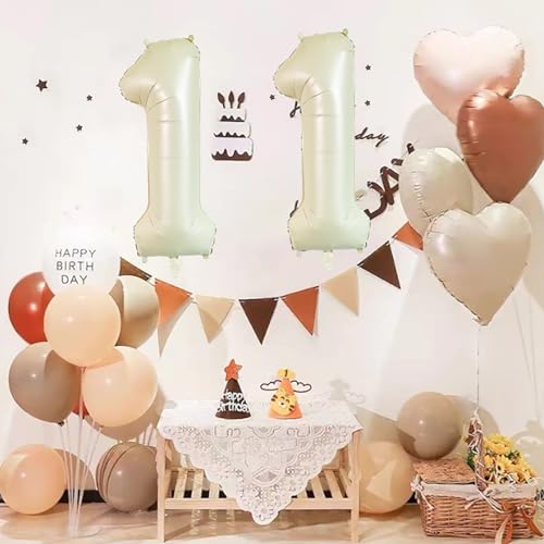 20th Birthday Decorations with 23 Pcs Balloons Set - White Foil & Latex