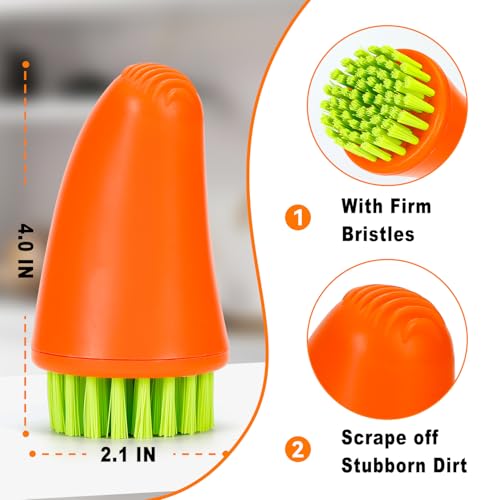 Ergonomic Vegetable Cleaning Brush | Fun Carrot Design, Food Safe