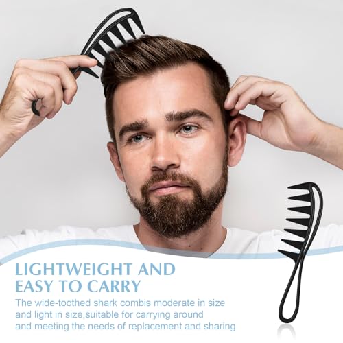 WLLHYF Wide Tooth Shark Comb - Anti-Static Hair Styling Tool for Curly Hair & Wigs
