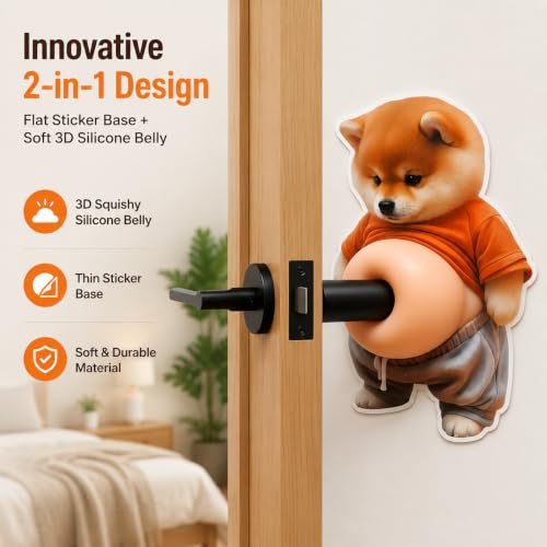 8PCS Squishy Belly Fidget Stickers - Cute Animal Silicone Decals