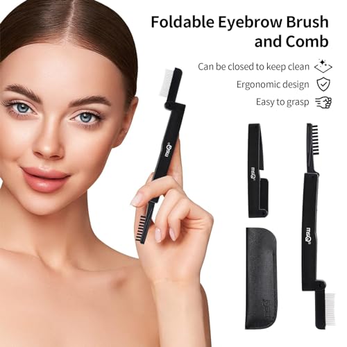 MSQ Folding Eyelash Comb and Eyebrow Brush Duo Grooming Tool
