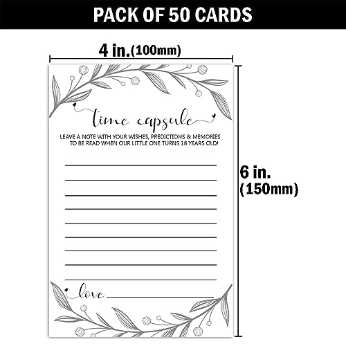 Time Capsule Cards - 50 Pack for 1st Birthday & Baby Shower