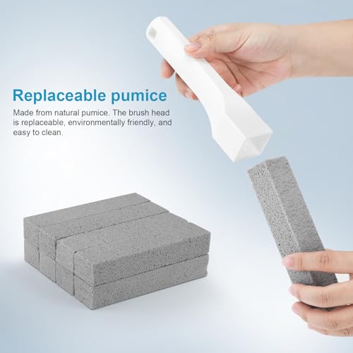 8-Pack Pumice Stone Toilet Bowl Cleaner with Long Handle