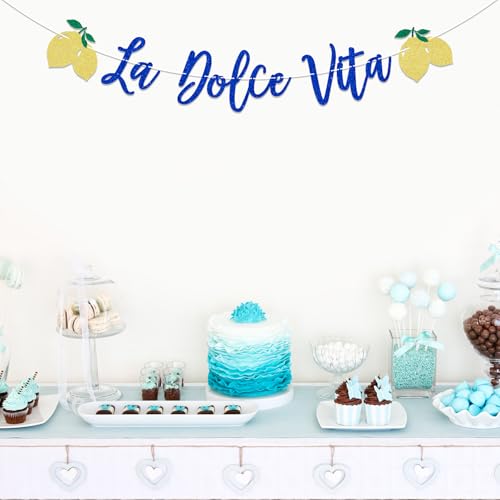 La Dolce Vita Bridal Shower Banner - Italian Lemon Party Decor