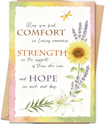 Comforting Sympathy Card - Hope & Strength Gift for Loss
