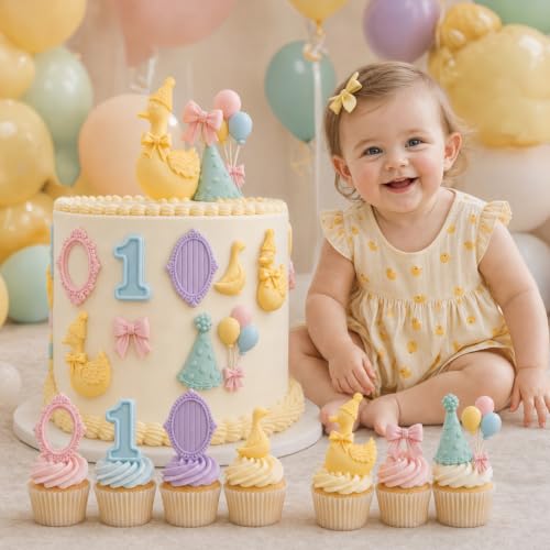 Kitchcozy Goose Silicone Fondant Mold - First Birthday Cake Decoration