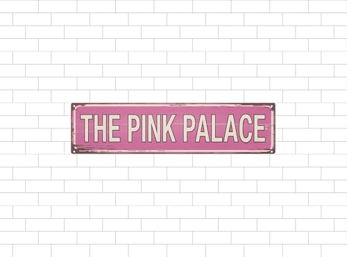 Pink Palace Metal Sign 4x16in Dodger Stadium Plaque - Girls Room Decor