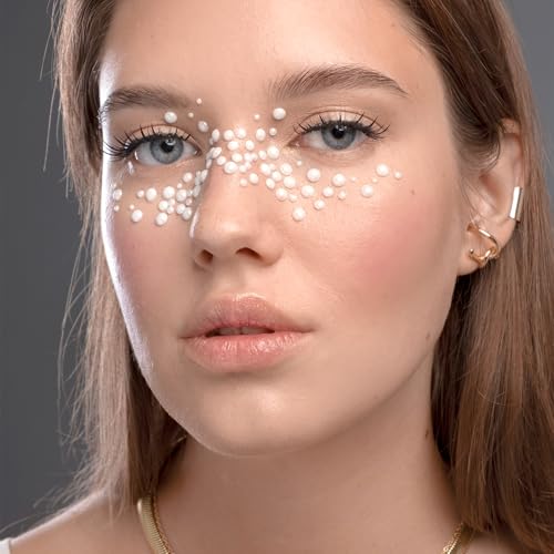 Self-Adhesive Flat Back Pearls 990 Pcs White Craft Pearl Stickers