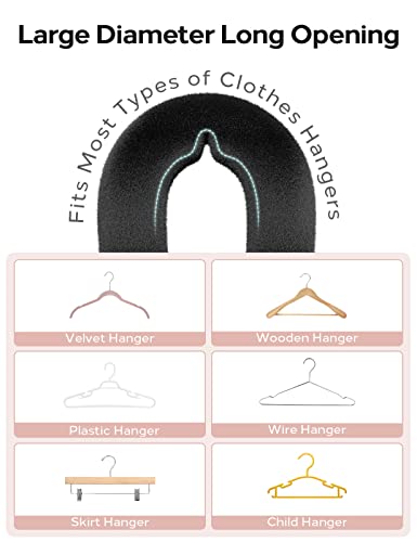 Velvet Space Saver Hanger Connectors - Cascading Clothes Hanger Extenders