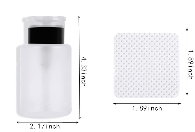 600 PCS Lint Free Nail Wipes and Pump Dispenser Bottle Set