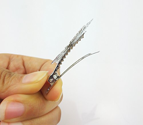 Yueton Silver Butterfly Hair Clip 2-Piece Alloy Bride Headwear