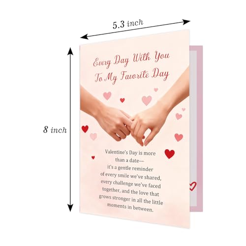 Romantic Hand Holding Valentine's Day Card for Husband Wife Partner