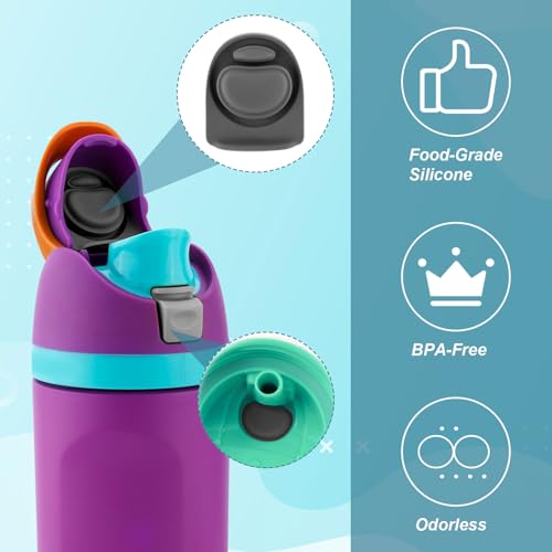 3pcs Bottle O Seal Ring & 3pcs Gasket Replacement Stopper for Owala FreeSip Cap, Silicone Water Bottle Plug Stopper BPA Free Top Lid Mouth Parts Compatible with Owala FreeSip 24oz 32oz