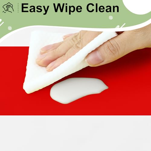 misaya 3-Pack 54" x 108" Red & White Striped Disposable Tablecloths