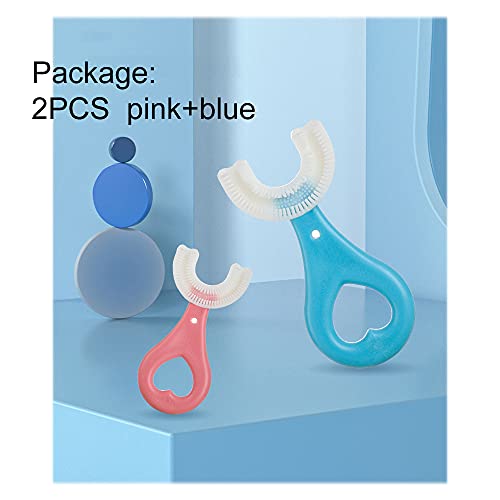 U-Shaped Kids Toothbrush 2-Pack - Soft Silicone Training Toothbrush