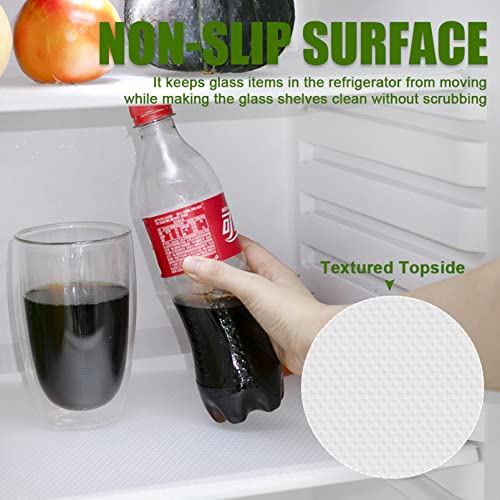 Cyrico Refrigerator Liners, 12" x 17.7" Washable Fridge Mats - 7 Pack Clear
