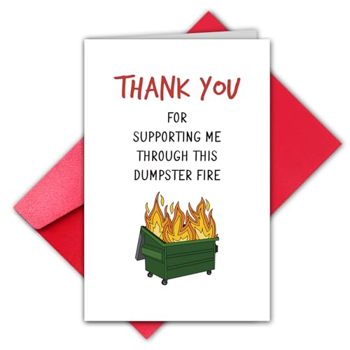 Funny Thank You Card for Friends and Family - 8x5 Inches