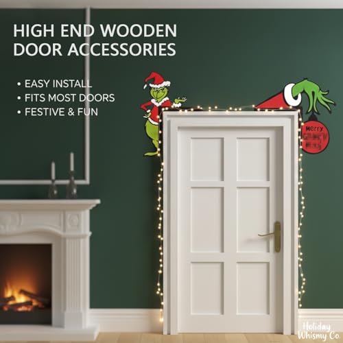 2025 Christmas Wooden Doorway Decoration - Reusable Holiday Sign