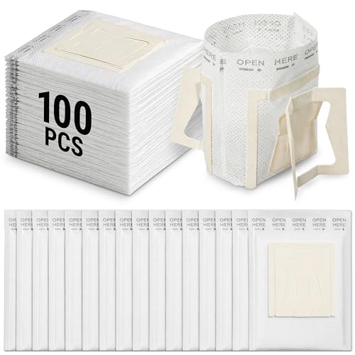 Granatan Disposable Drip Coffee Filter Bags - 100 Pack for Travel & Camping