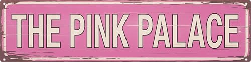 Pink Palace Metal Sign 4x16in Dodger Stadium Plaque - Girls Room Decor