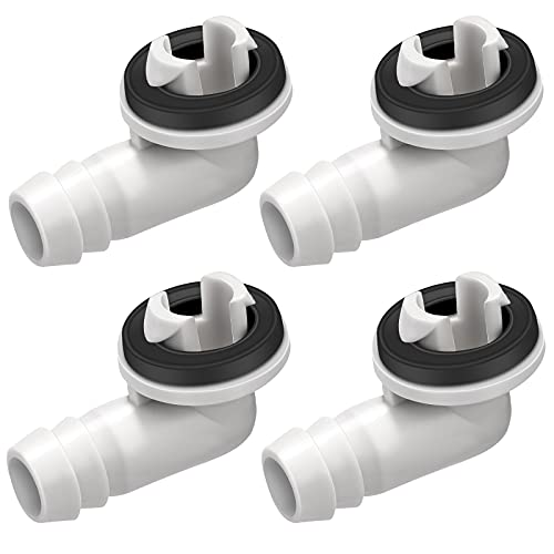 Zonon 4-Pack Air Conditioner Drain Hose Connectors - 1.8"