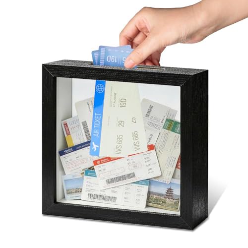 5x5 Shadow Box Frame with HD Glass for Displaying Souvenirs