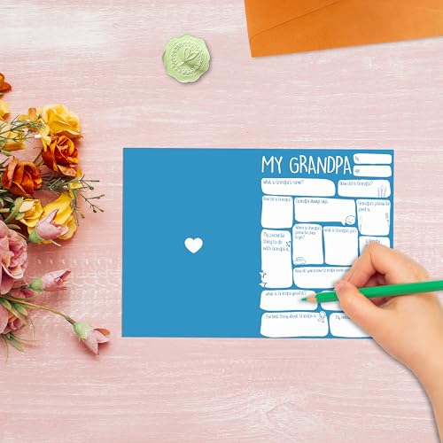 Personalized Grandpa Birthday Card with Envelope & Stickers