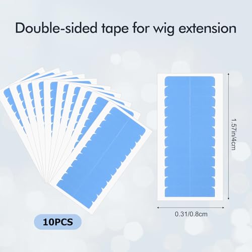 Hair Extension Tape 120 Pieces Double Sided Replacement Tabs Blue