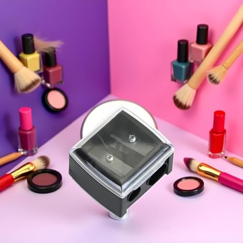 Dual Hole Makeup Pencil Sharpener for Eyeliner and Lip Liner Pencils
