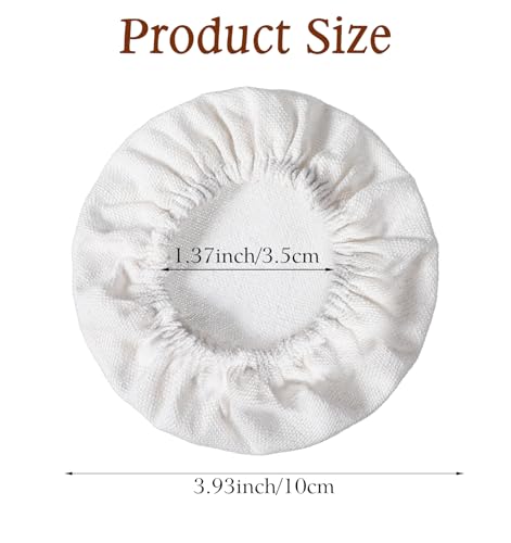 5-Pack Cotton Linen Sourdough Jar Covers, 4-Inch Fermentation Lids