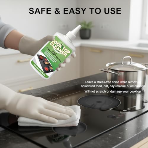 GVHHOL Glass Cooktop Cleaner Kit 300g - 3-in-1 Grease Remover